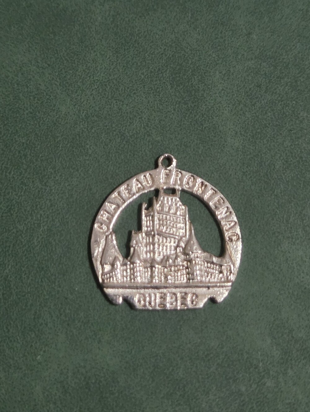 Vintage Chateau Frontenac Quebec Silver Tone Charm Pendant Souvenir